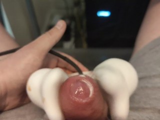 Precum off camera leads to a messy second cumshot