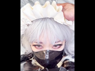 Rubber maid is deepthroat her master 2.