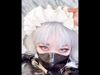 Rubber maid is deepthroat her master 2.