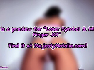 Loser Symbol and Middle Finger JOI - Femdom POV - Petite Domme Humiliation Goddess Femdomme