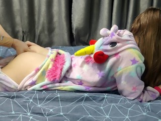 Stepbrother fucks me while I watch anime