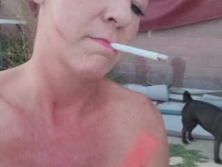 Swimming Pool Milf dildo Squirt