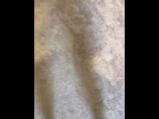 PEE DESPERATION - Draining My Full Bladder and Cumming All Over The Carpeted Floor In The Bedroom