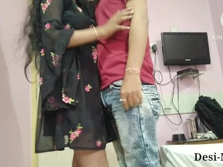 Indian College hot teen girl fuck by her boyfriend in hotel, Romantic blowjob viral mms