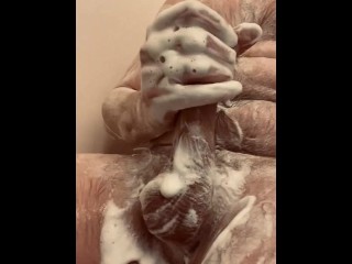 Quick soapy shower cum shot