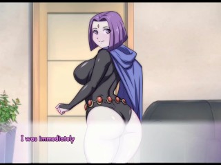 Waifu Hub S2 - Adult RAVEN from TEEN TITANS [ PARODY HENTAI game ] Ep.3 first time anal