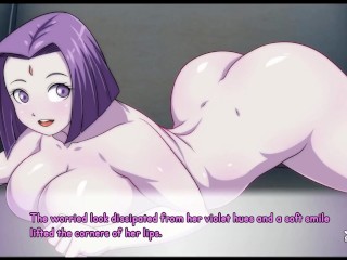 Waifu Hub S2 - Adult RAVEN from TEEN TITANS [ PARODY HENTAI game ] Ep.3 first time anal