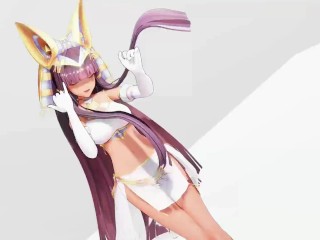 Ramesses II Kawaii Strike Hentai Undress Dancing Egyptian Girl Model MMD 3D White Bangles