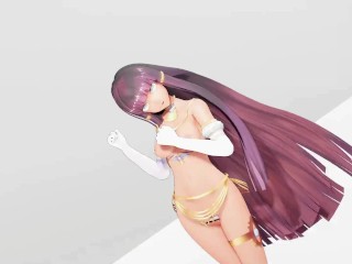 Ramesses II Kawaii Strike Hentai Undress Dancing Egyptian Girl Model MMD 3D White Bangles