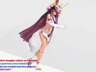 Ramesses II Kawaii Strike Hentai Undress Dancing Egyptian Girl Model MMD 3D White Bangles