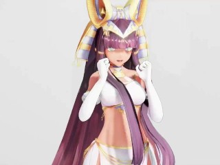 Ramesses II Kawaii Strike Hentai Undress Dancing Egyptian Girl Model MMD 3D White Bangles