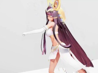 Ramesses II Kawaii Strike Hentai Undress Dancing Egyptian Girl Model MMD 3D White Bangles