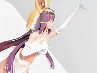 Ramesses II Kawaii Strike Hentai Undress Dancing Egyptian Girl Model MMD 3D White Bangles