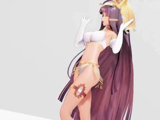 Ramesses II Kawaii Strike Hentai Undress Dancing Egyptian Girl Model MMD 3D White Bangles