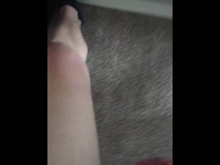 Stroking my huge cock