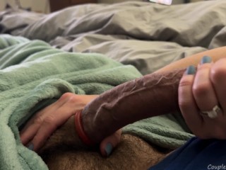 POV Handjob so good he couldn't hold back the cum