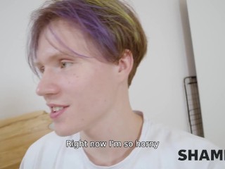 SHAME4K. Dude caught mature lady satisfying herself and offered real boner