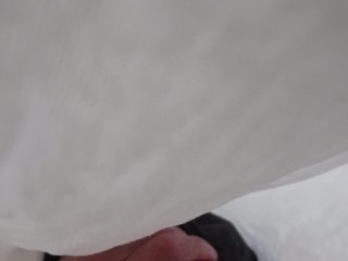 Touching self under sheets