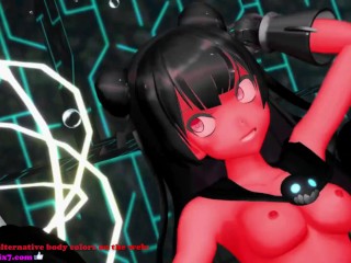 Kancolle Light Cruiser Demon Hentai Nude Dance Monster Girl MMD 3D Dark Green Body Color Edit Smixix