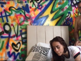 My delicious stepdad fucks me foursome for not doing homework