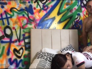 My delicious stepdad fucks me foursome for not doing homework