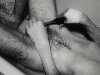 Haven't shaved hairy dick for six months