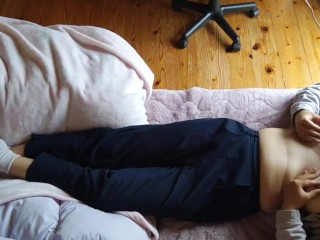 【盗撮風】「乳首いじりながらのマンズリやっべ！！」ボーイッシュ女子のオナニー