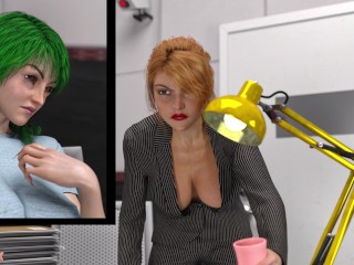 Futa3dX - Green Haired Futa Babe GROWS A MONSTER COCK And Fucks The Investigator