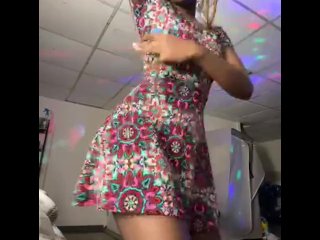 Ebony Flaunting Ass In Dress Dancing To Caribbean Jamaican Dancehall Music!