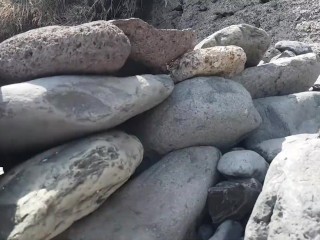 1st part: Alone at the beach with transparent slip. Two strangers next to me.