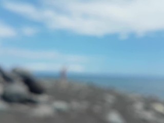 1st part: Alone at the beach with transparent slip. Two strangers next to me.