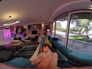 VRHUSH April Olsen grips ahold of your cock