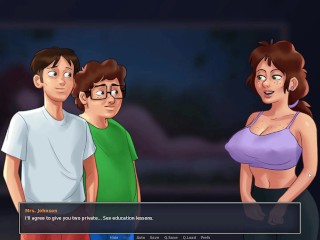 Summertime saga #53 - Double penetration with the housewife - Gameplay