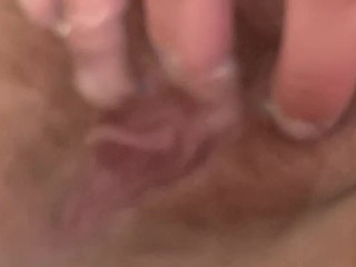 Making my hairy pussy cum with vibrator in bath FULL VID ON MY ONLYFANS