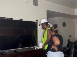 Construction Worker Whore Fucking A Client While On The Job