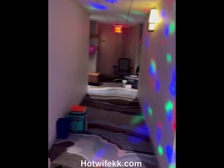 Hotel hallway gloryhole at Friction Party