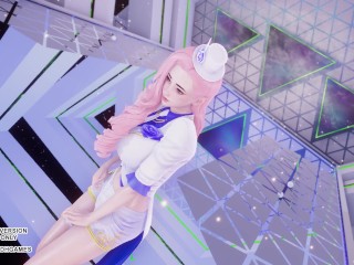 [MMD] LEE SUHYUN - ALIEN Seraphine Sexy Kpop Dance League Of Legends Uncensored Hentai 4K