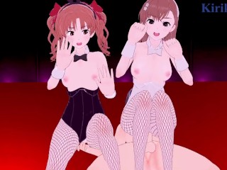 Mikoto Misaka and Kuroko Shirai and I have intense 3P sex - A Certain Scientific Railgun Hentai