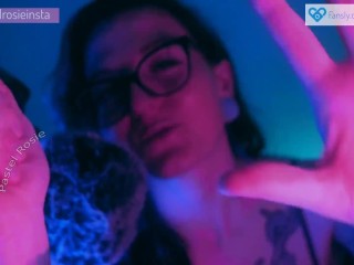 SFW ASMR Soothing Tracing - PASTEL ROSIE Triggering Mouth Sounds - Geeky Fansly Egirl SoftRosieASMR