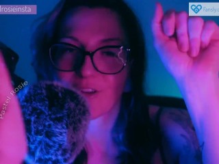 SFW ASMR Soothing Tracing - PASTEL ROSIE Triggering Mouth Sounds - Geeky Fansly Egirl SoftRosieASMR