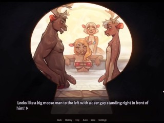 My Pig Princess [ HENTAI Game ] Ep.9 their ERECT COCKS TOUCHED in the public bath !