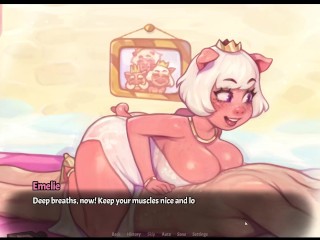 My Pig Princess [ HENTAI Game ] Ep.2 the princess got me a hard boner while massaging me