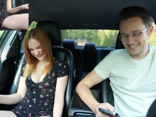 Surprise Verlonis for Justin lush Control inside her pussy while driving car in Public