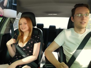 Surprise Verlonis for Justin lush Control inside her pussy while driving car in Public