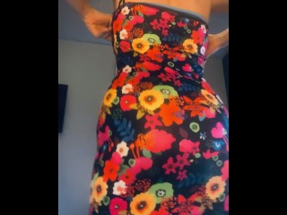 Ass clapping milf twerks her way out of tiny tight dress