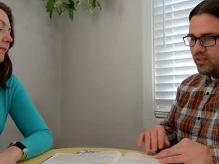 Nerdy Guy Tutor Tricks Redhead Hottie Into Fucking Him