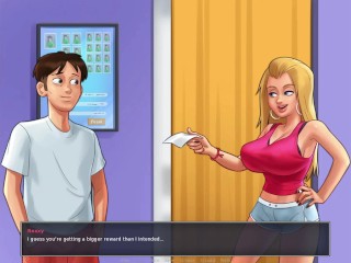 Summertime saga #58 - I touch my blonde friend's tits by accident - Gameplay