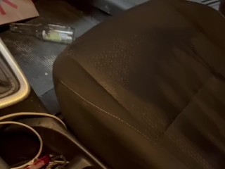 Huge squirt on the car seat