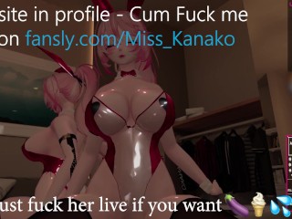 Vtuber Kanako wears a bunny suit for viewers while they tease this lewdtuber!