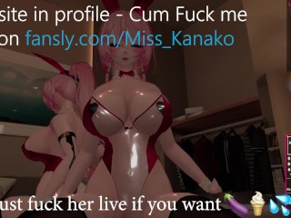 Vtuber Kanako wears a bunny suit for viewers while they tease this lewdtuber!